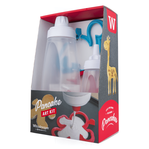 Whiskware Pancake Art Kit with Batter Mixer, Art Bottle, BlenderBall Wire  Whisk and 2 Pancake Shapers